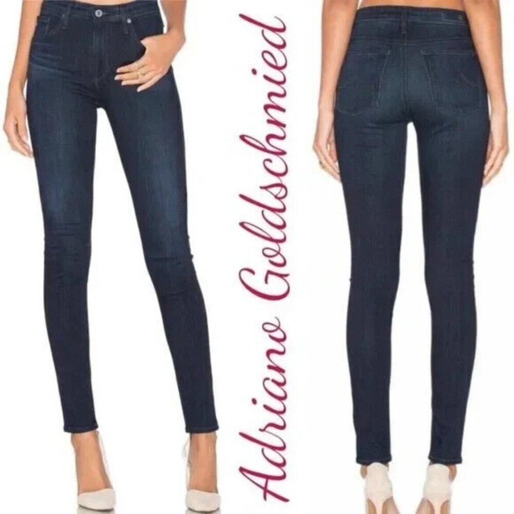 EUC AG Women The Farrah dark Skinny High-rise butter soft eans womens 27 x 29